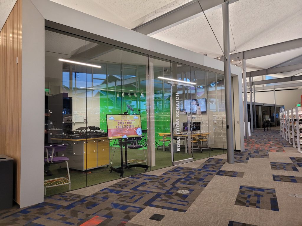 Raised access flooring at the East Las Vegas Library