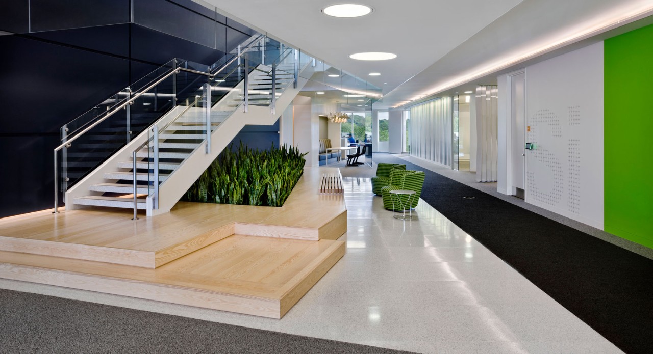 Raised access flooring plenum used to route power and data services