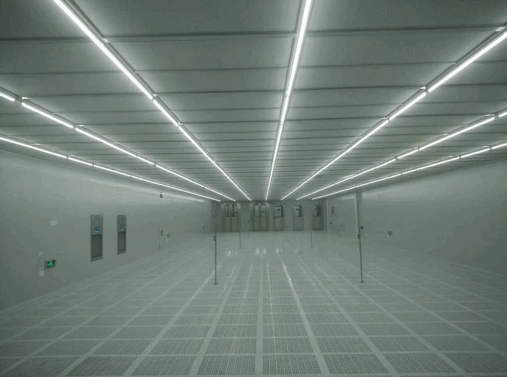 Aluminum raised access flooring installed in a cleanroom